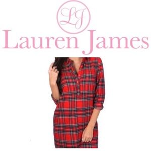 Christmas Flannel Dress l Lauren James Holiday